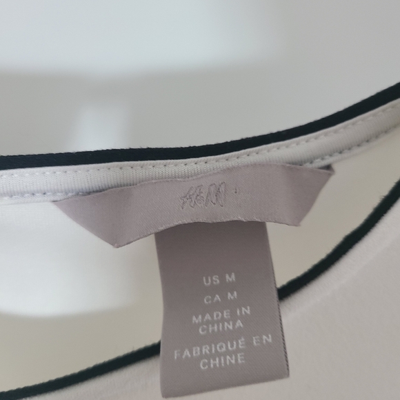 H&M White Blouse with Long Bell Sleeves Size Medium - Picture 7 of 8